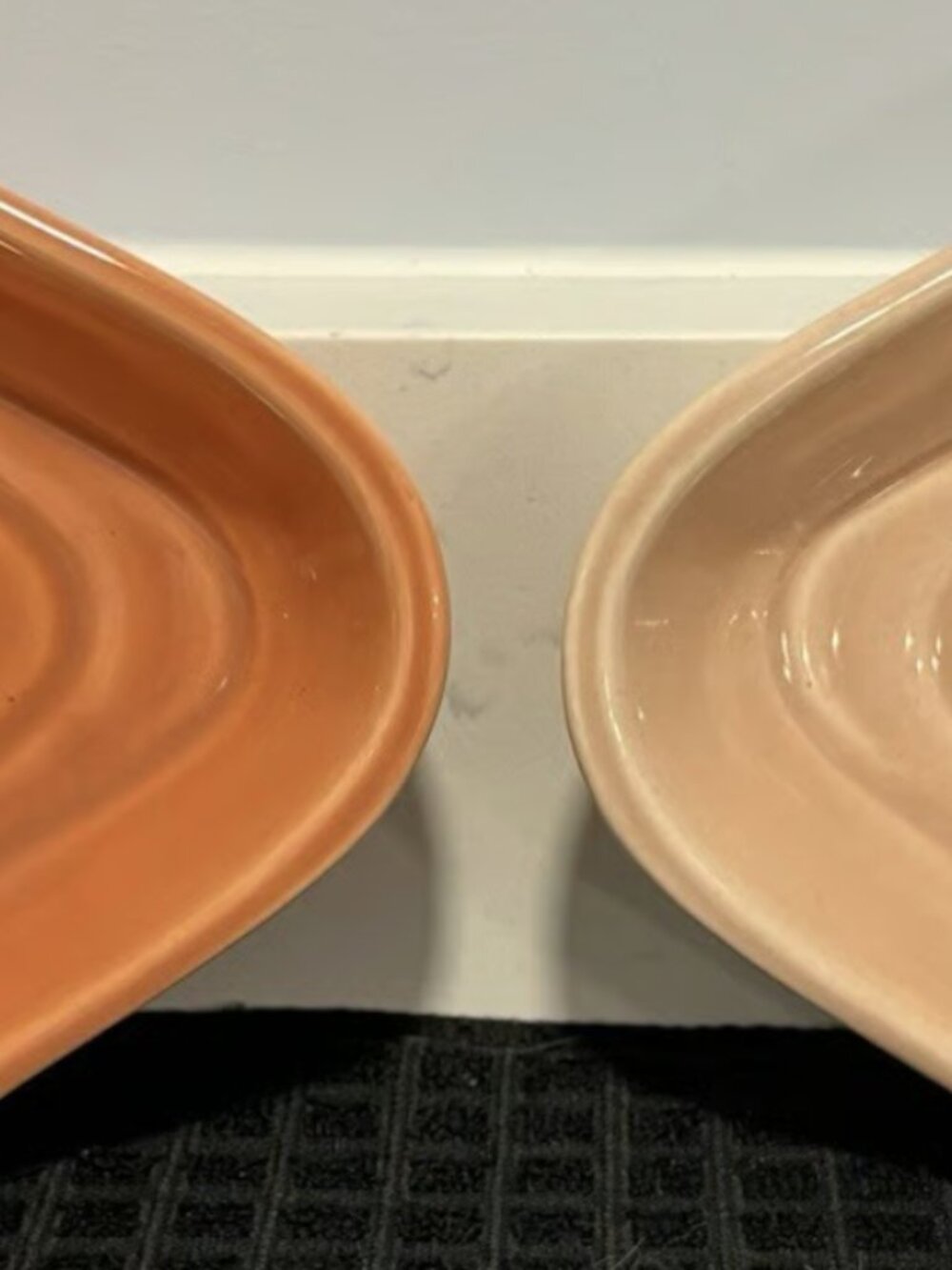 Vintage California Pottery T-19 Leaf Dish Replacement MCM Lazy Susan Coral/Peach